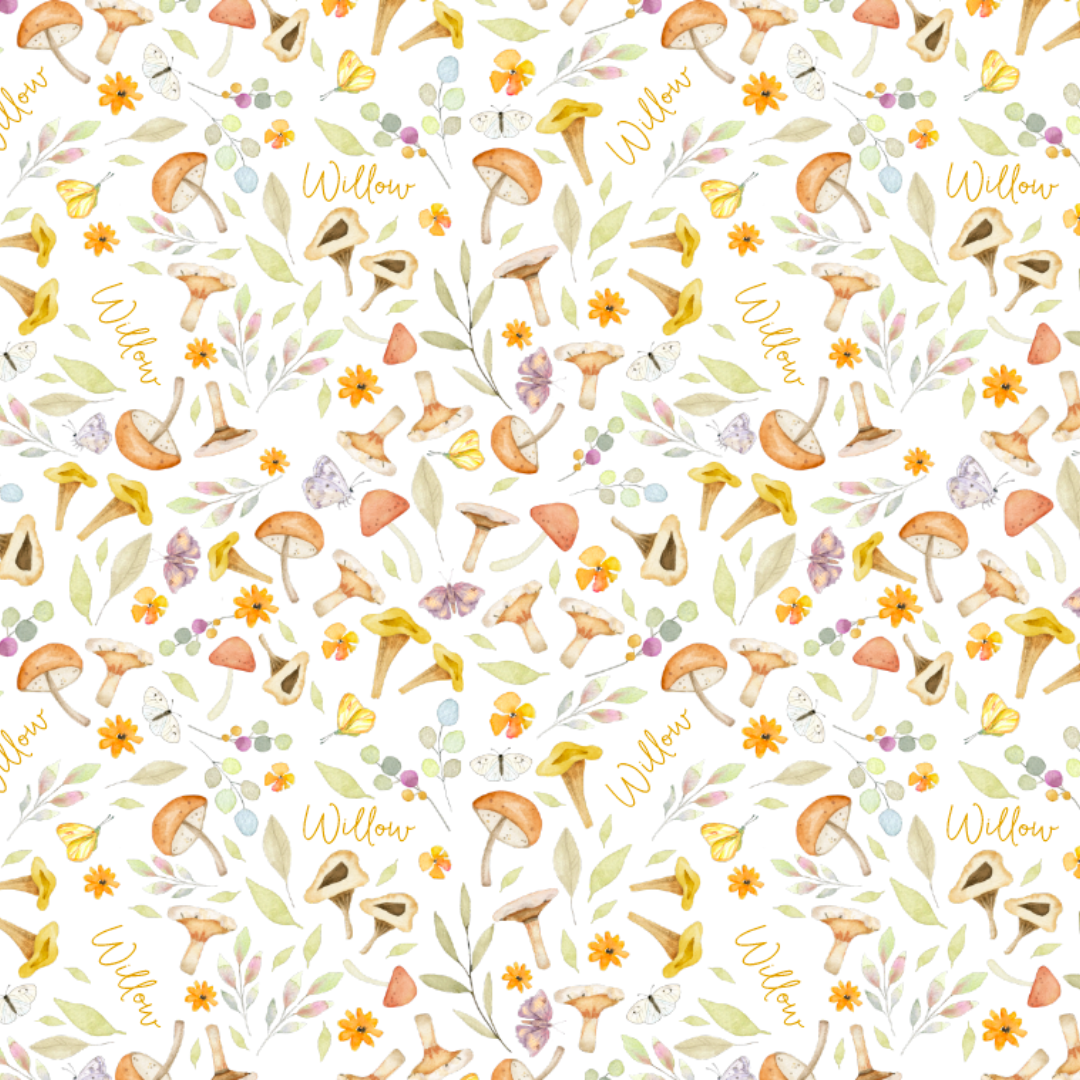 Personalized Stretchy Blanket | Whimsical Mushroom