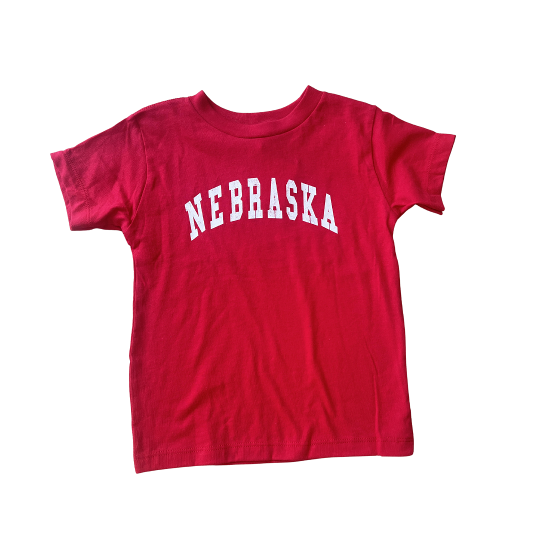 Kid's Red Nebraska T-Shirt