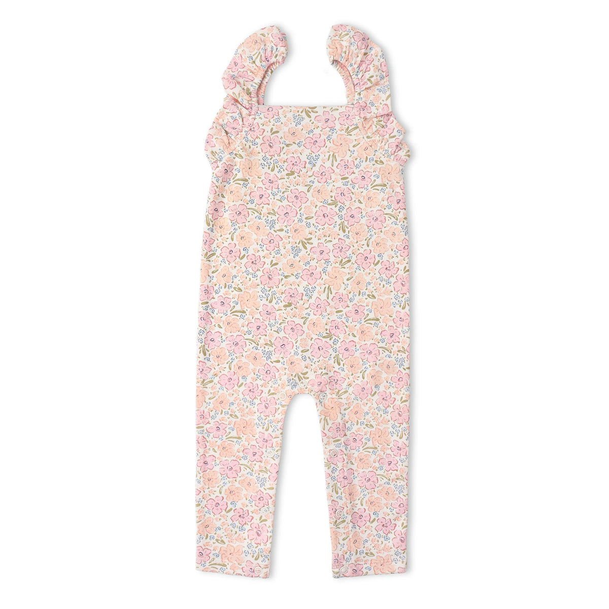 Organic Flutter Romper / Peony