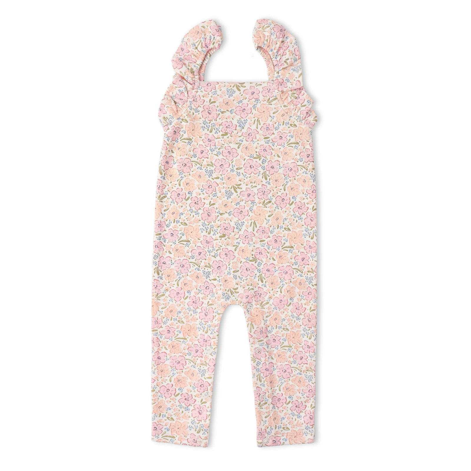 Organic Flutter Romper / Peony