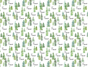 Plush Minky Fleece Personalized Blanket | Pine Tree