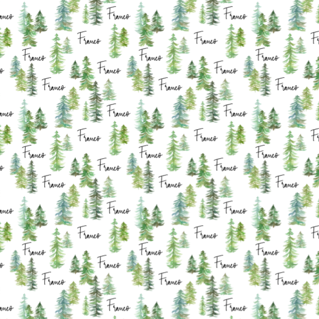 Plush Minky Fleece Personalized Blanket | Pine Tree