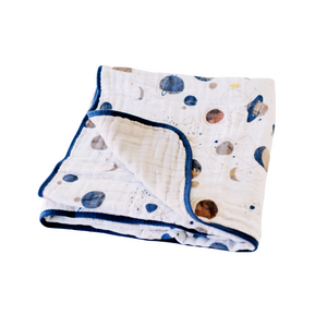 Little Unicorn Cotton Muslin Original Quilt (47"x47") / Planetary