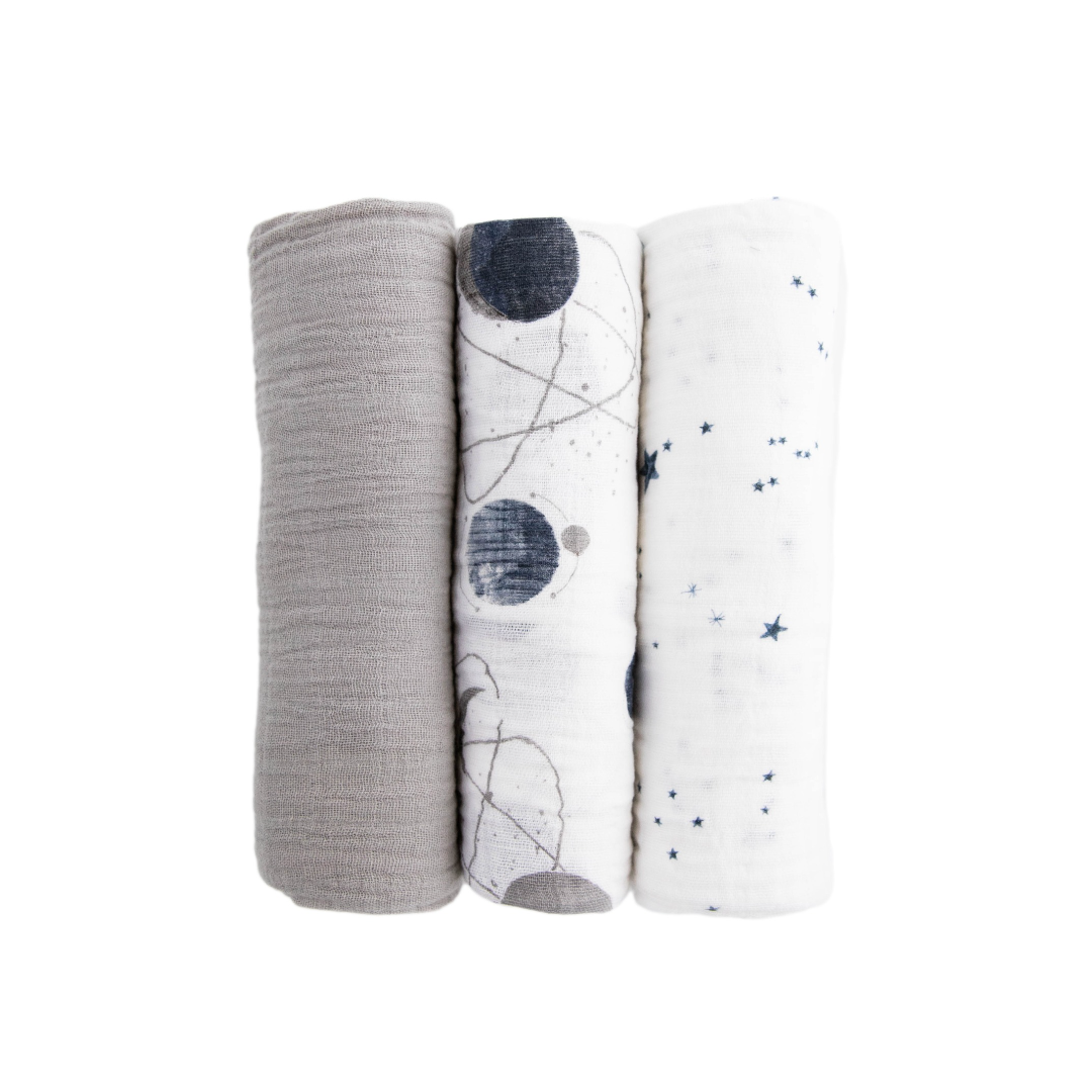 Little Unicorn Cotton Muslin Swaddle Set / Planetary