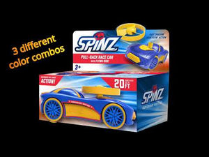 Spinz Pull Back Race Car with Flying Disk