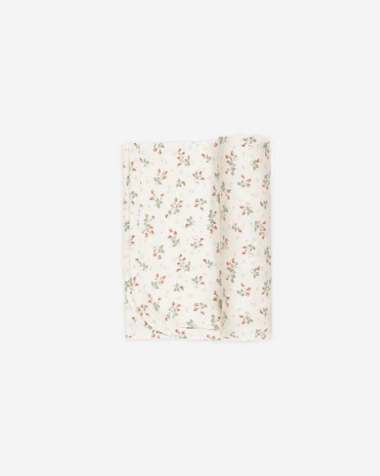 Quincy Mae Bamboo Swaddle Blanket / Strawberries