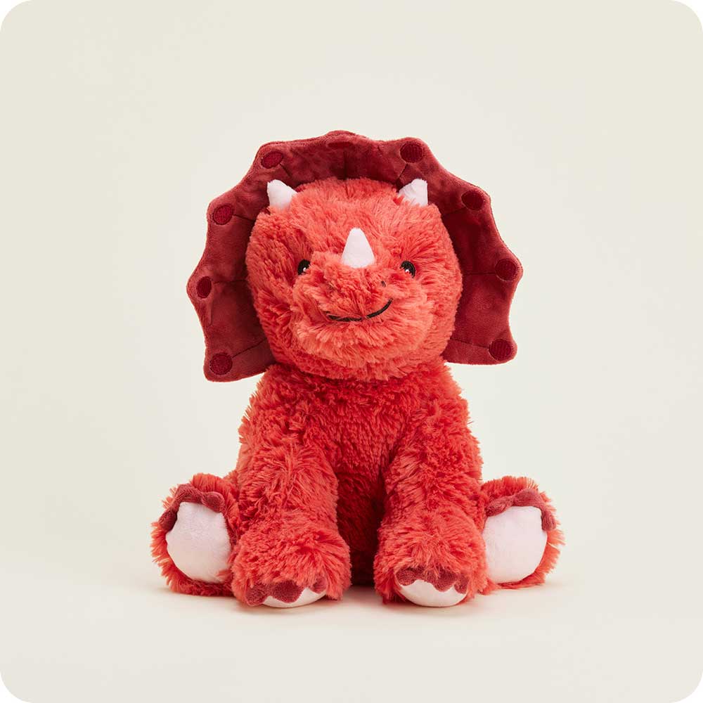 Warmies Cozy Plush Red Triceratops