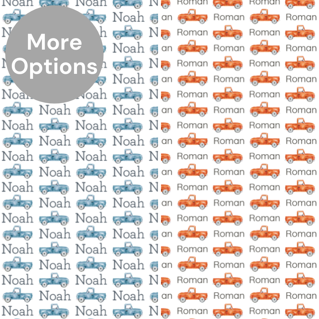 Plush Minky Fleece Personalized Blanket | Trucks