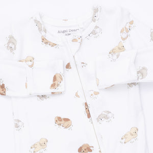 Puppy Snuggle Club 2 Way Zipper Footie