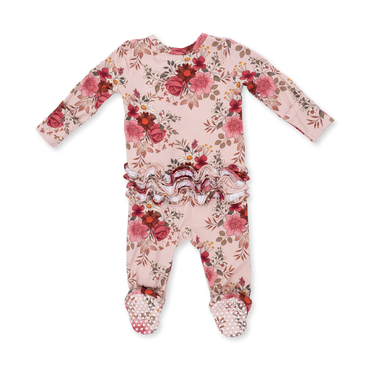 Sabrina 2 Way Ruffle Back Zipper Footie