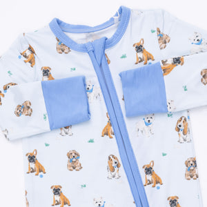 Bestie Dogs Convertible Romper / Blue