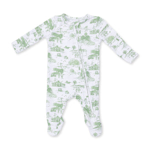 Golf Toile Green 2 Way Zipper Footie