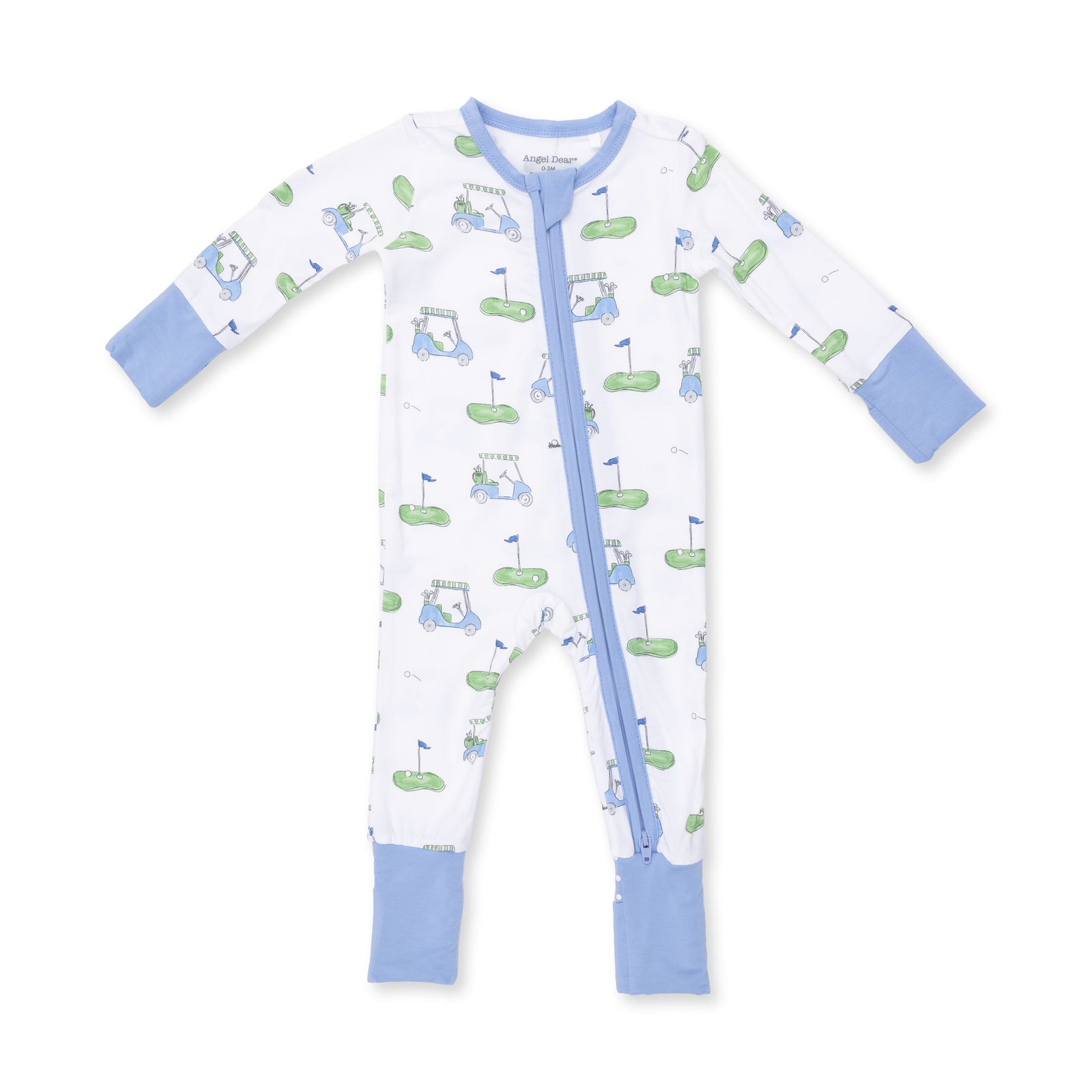 Blue Golf Carts 2 Way Zipper Convertible Romper
