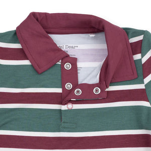 Rugby Green Stripe Polo & Jogger Pant Set