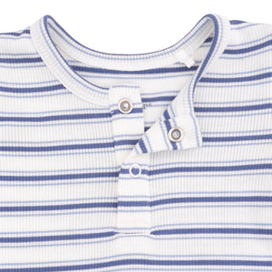 Vintage Blue Stripe Long Sleeve Henley Play Set