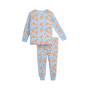 Magnetic Me Modal Magnetic Toddler Pajama Set / Blue Pizza My Heart