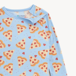 Magnetic Me Modal Magnetic Toddler Pajama Set / Blue Pizza My Heart
