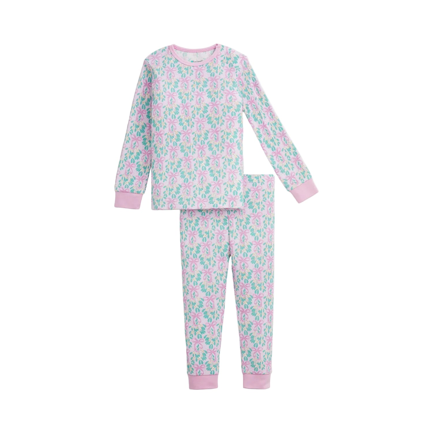 Magnetic Me Waffle Magnetic Toddler Pajama Set / Mistle Bow