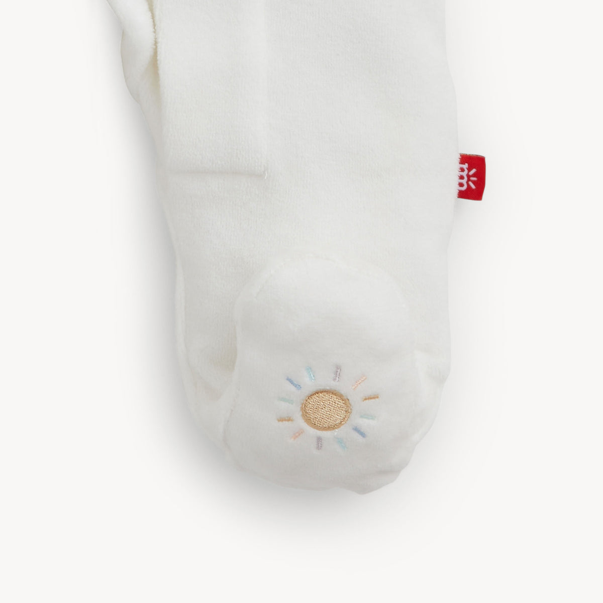 Magnetic Me Velour Magnetic Footie / Cream Embroidery Giraffe