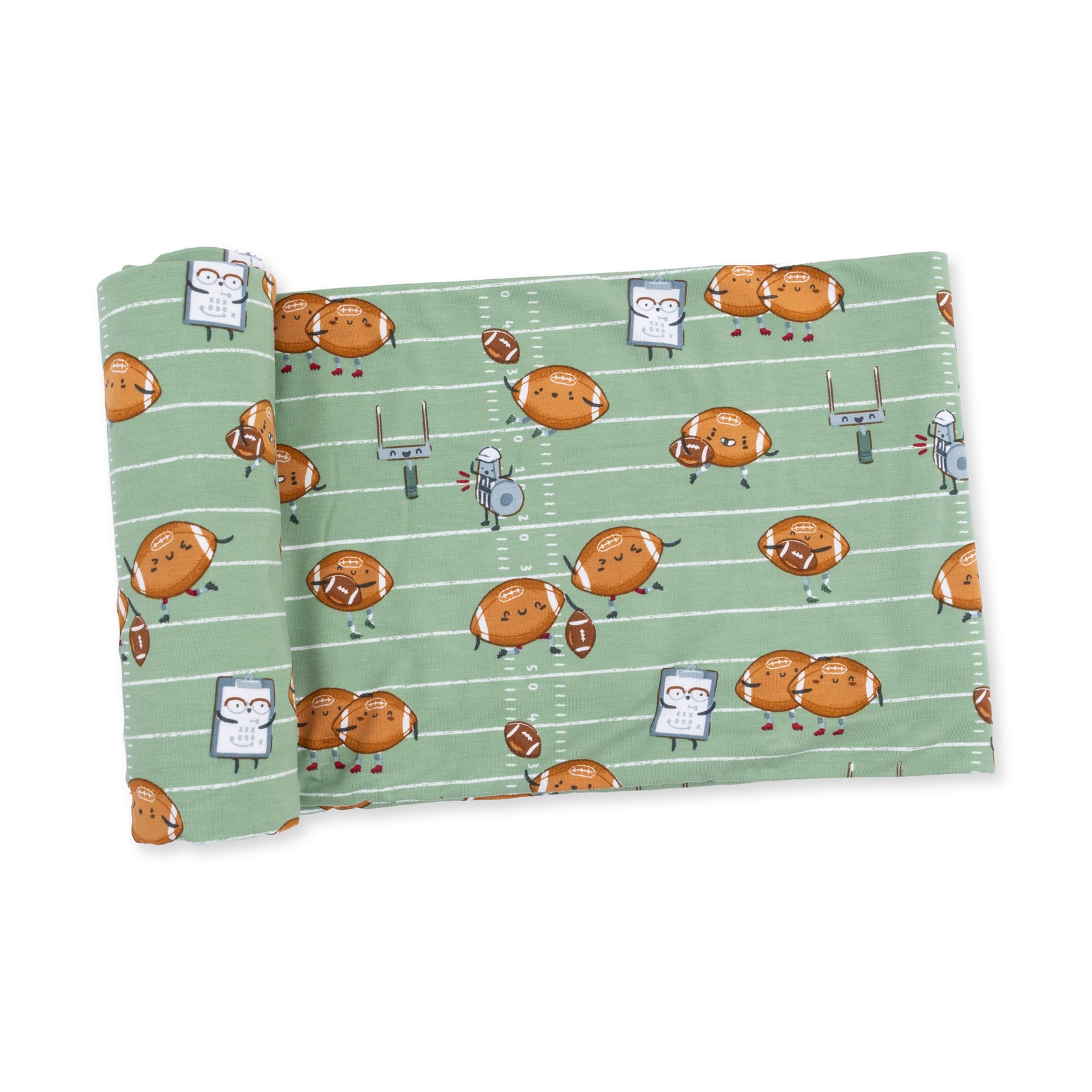 Angel Dear Swaddle Blanket (45 x 45) - Footballs Playing Football
