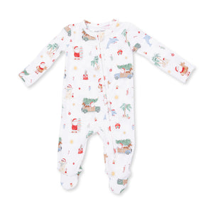 Beach Christmas 2 Way Zipper Footie