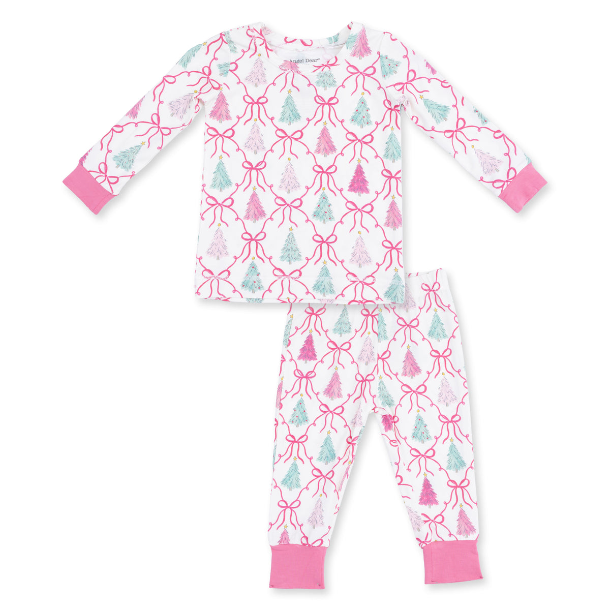 Long Sleeve Loungewear Set / Bow Trellis Tree