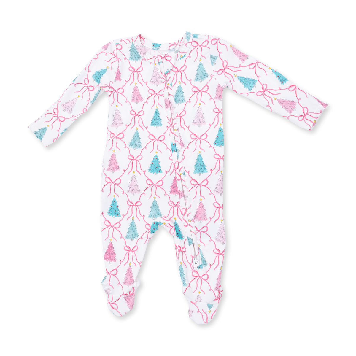 Bow Trellis Tree 2 Way Zipper Footie