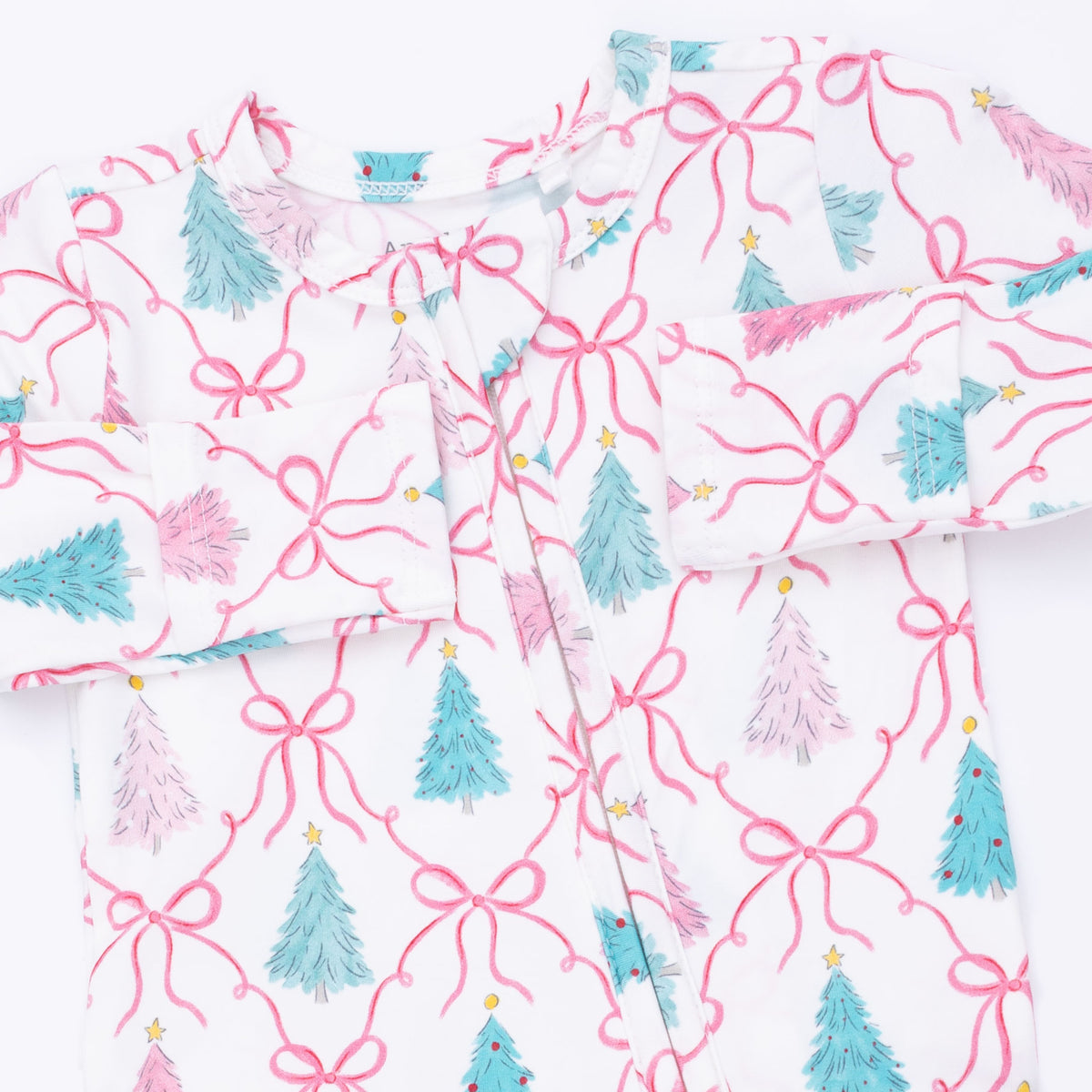 Bow Trellis Tree 2 Way Zipper Footie