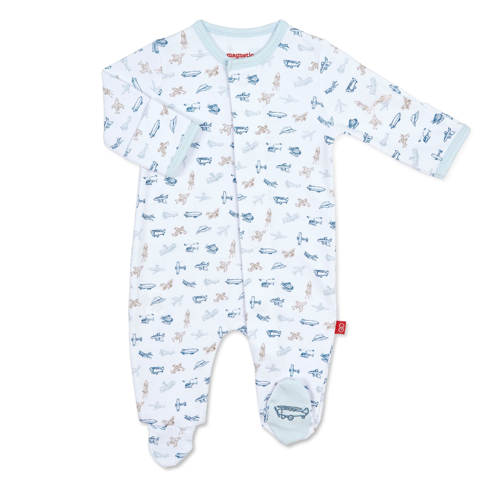 Magnetic Me Organic Cotton Magnetic Footie / Airplanes