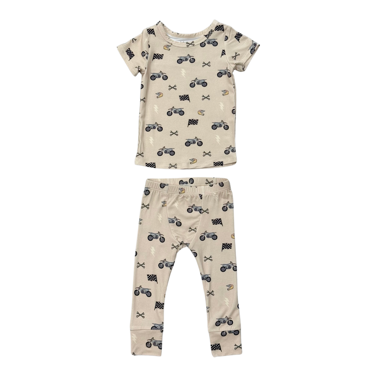 Babysprouts Short Sleeve Lounge Set / Dirt Bikes