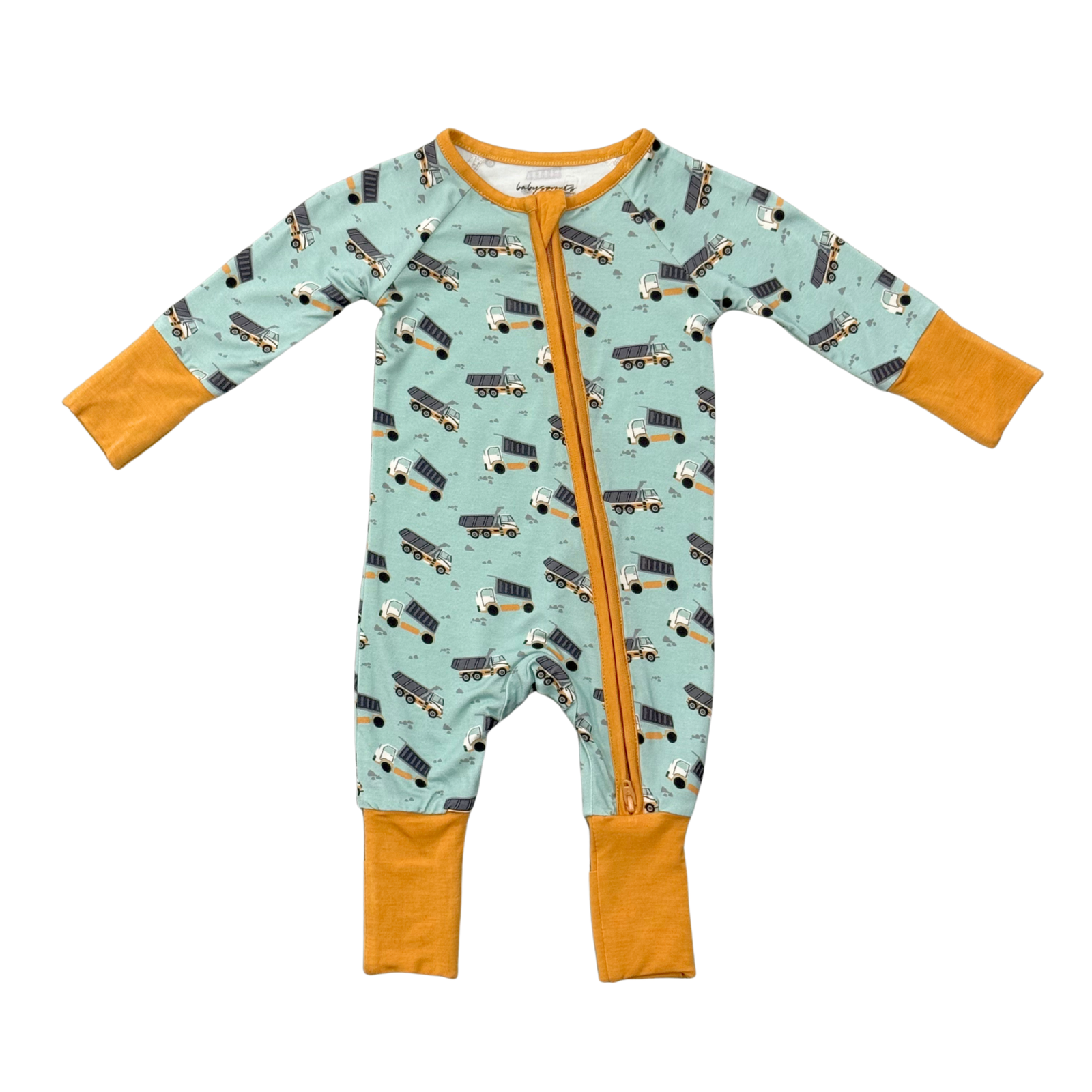 Babysprouts Zip Romper / Dump Trucks