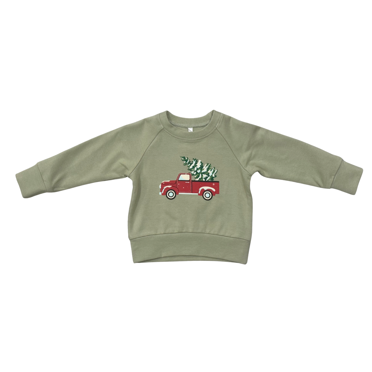 Babysprouts Raglan Sweatshirt / Christmas Truck