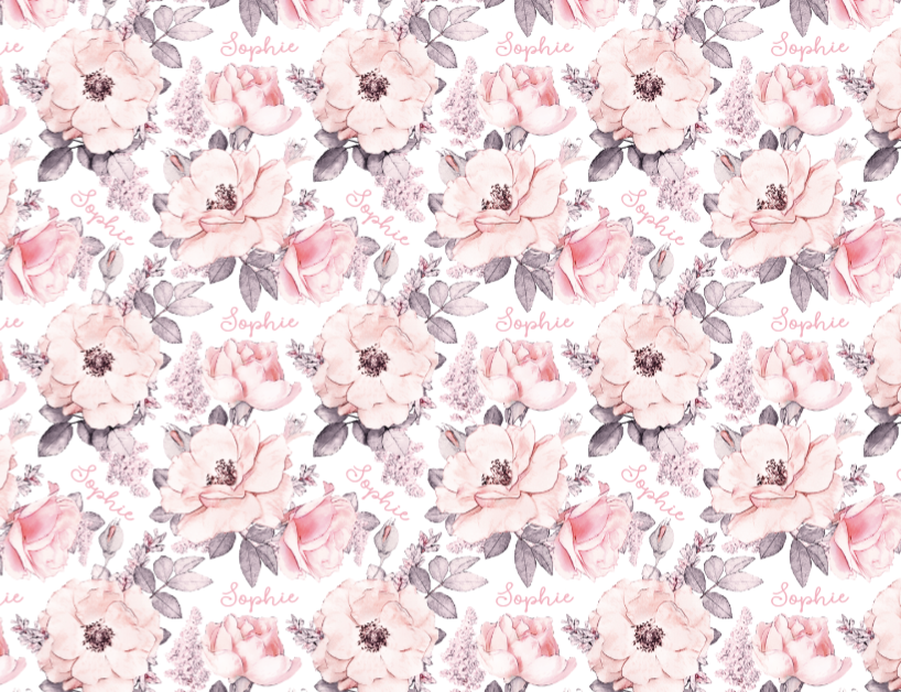 Personalized Stretchy Blanket | Wallpaper Floral