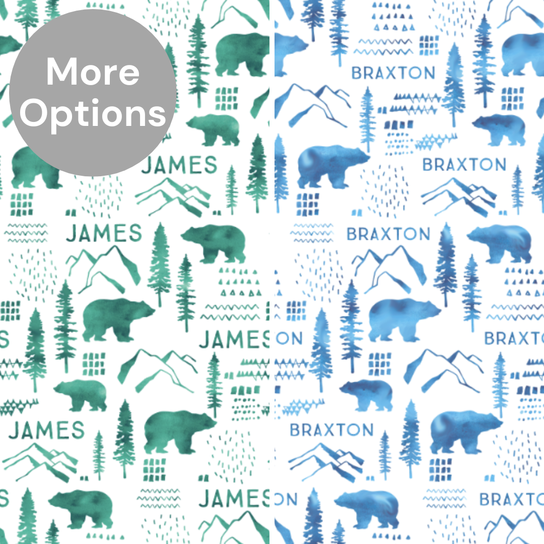 Plush Minky Fleece Personalized Blanket | Woodland