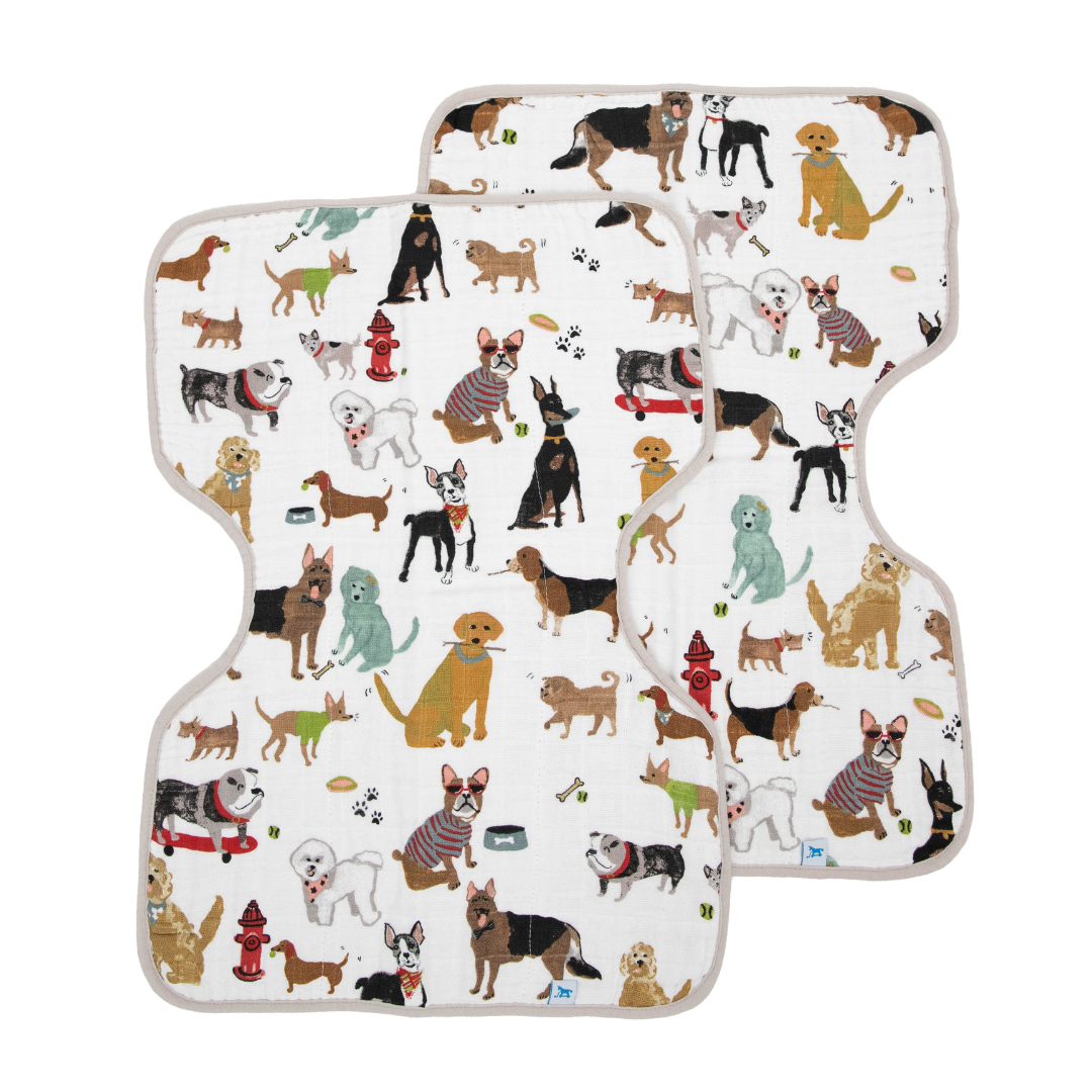 Little Unicorn Cotton Muslin Burp Cloth 2 Pack / Woof
