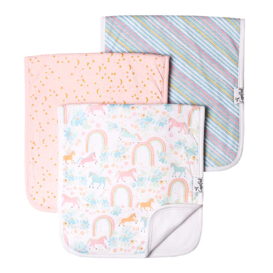 Copper Pearl Premium Burp Cloth Set / Whimsy