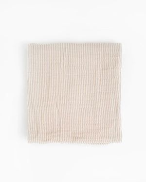 Little Unicorn Organic Cotton Muslin Swaddle Blanket / Sand Stripe