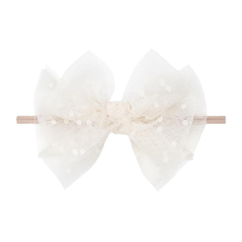 Baby Bling Tulle FAB Skinny Headband / Nude/Oatmeal