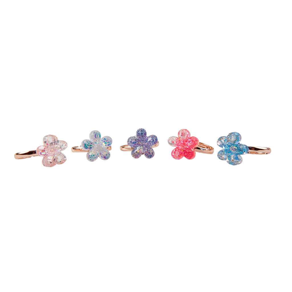 Shimmer Flower Ring Set