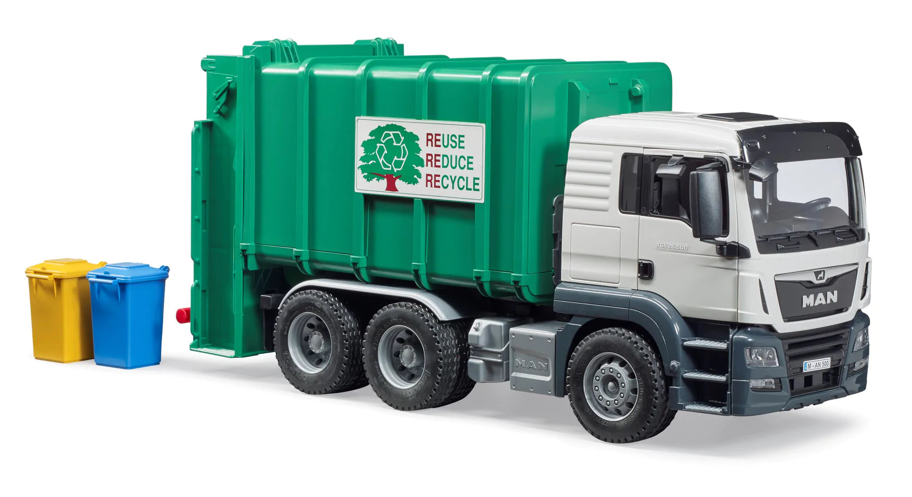 Bruder MAN TGS Rear Loading Garbage Truck / Green