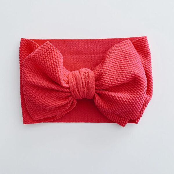 Sugar + Maple Big Bow Headwrap / Hot Pink