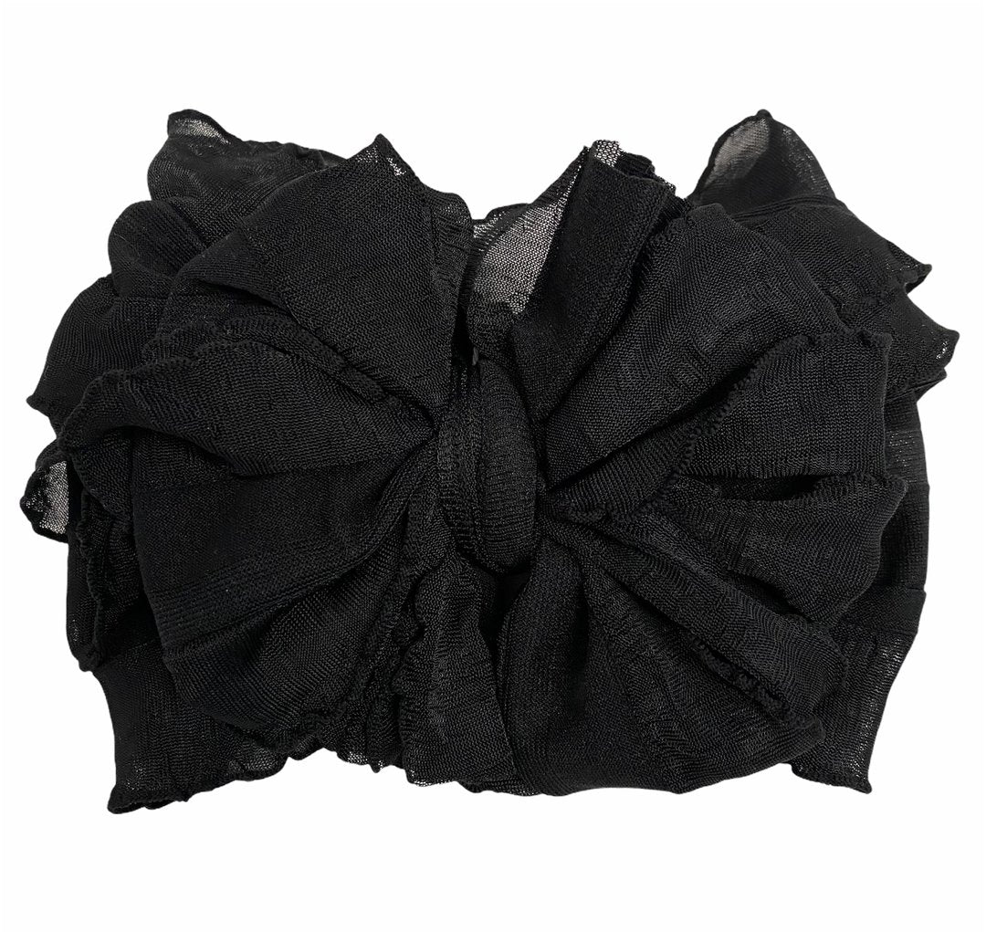In Awe Couture Ruffle Headband / Black