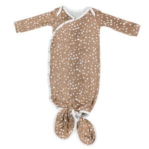 Copper Pearl Newborn Knotted Gown / Fawn