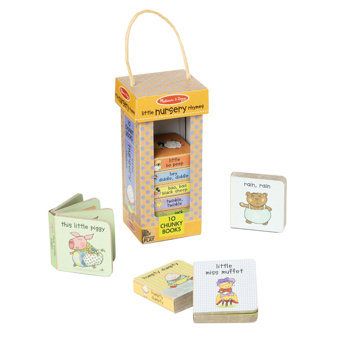 Melissa & Doug Natural Play Book Tower: Little Nursery Rhymes