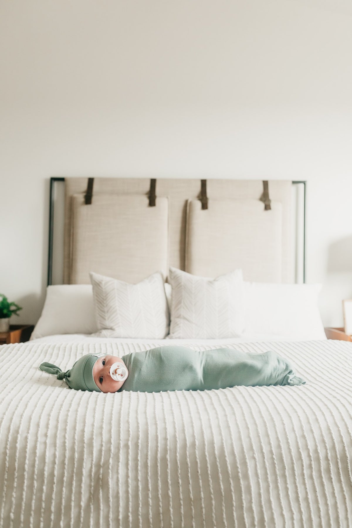 Copper Pearl Knit Swaddle Blanket / Briar