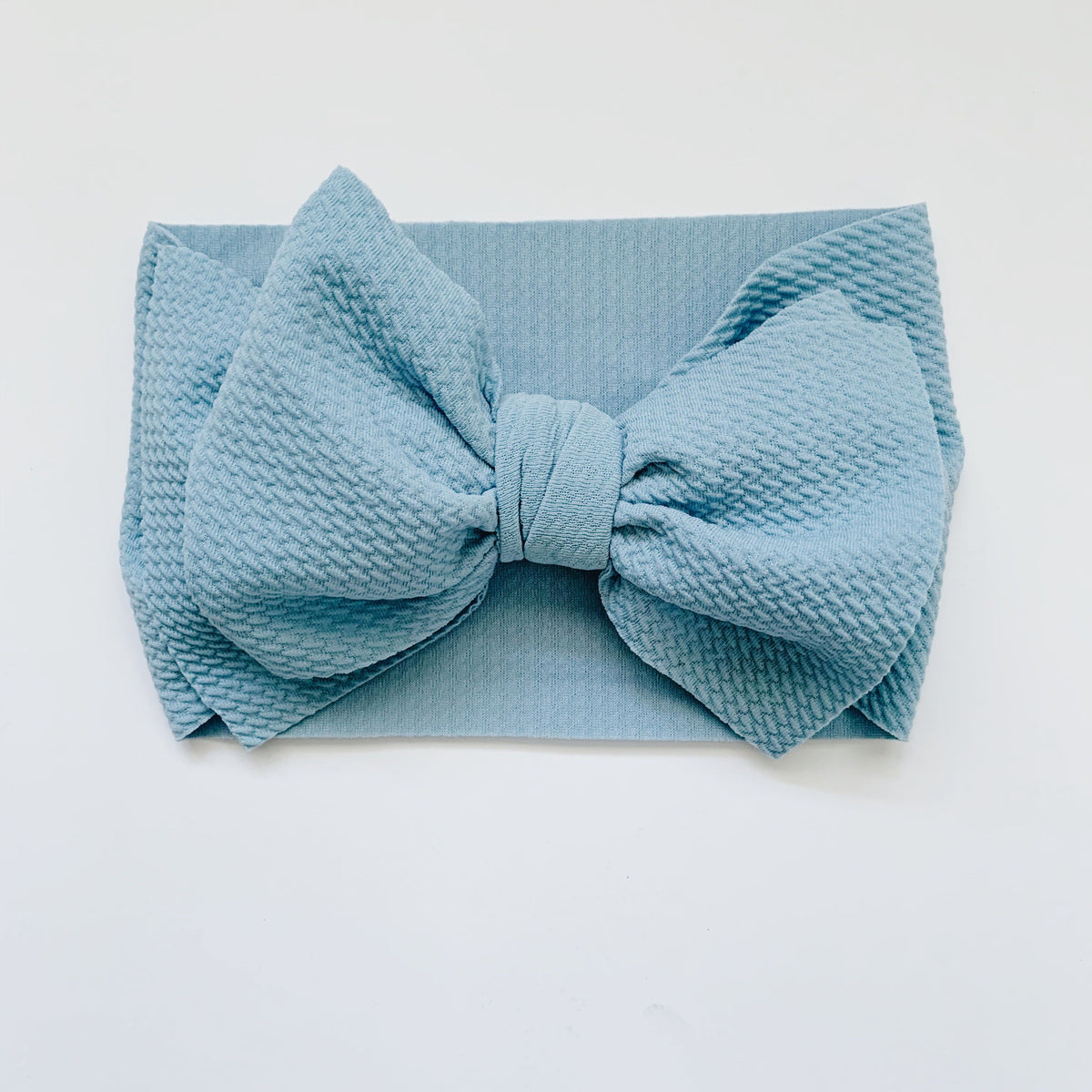 Sugar + Maple Big Bow Headwrap / Light Blue