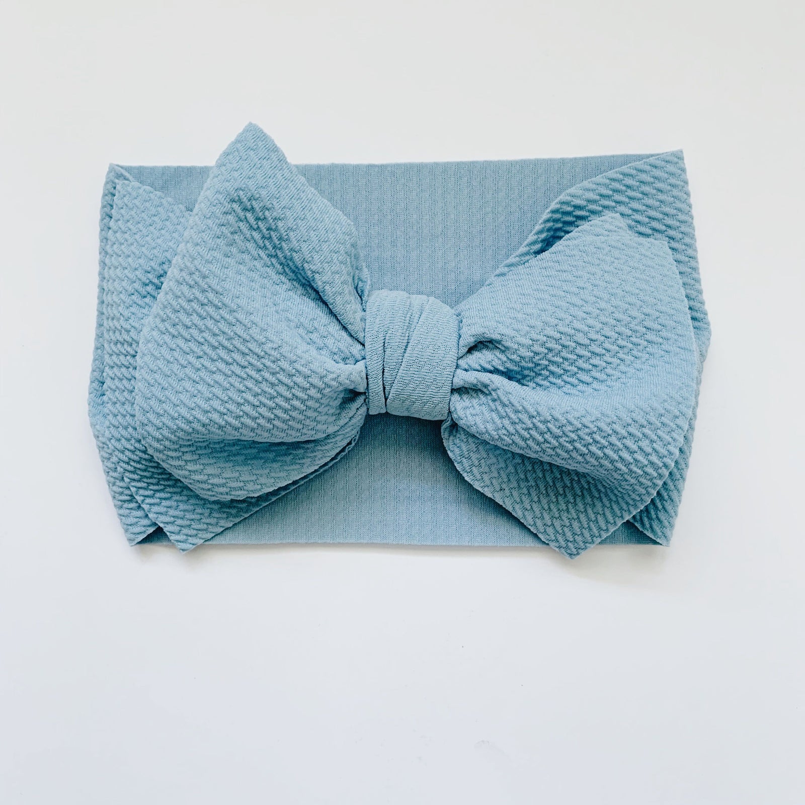 Sugar + Maple Big Bow Headwrap / Light Blue