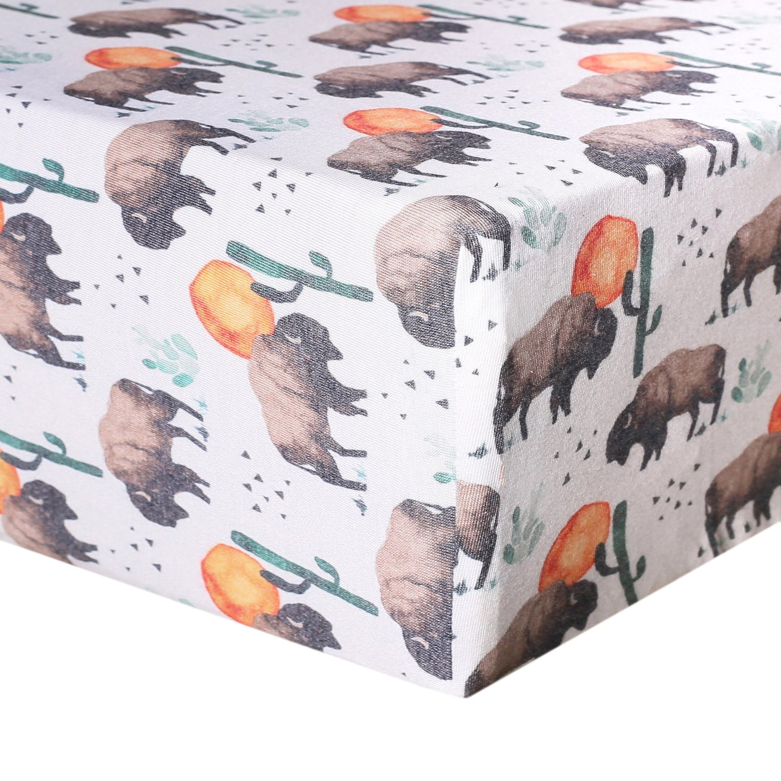 Copper Pearl Premium Knit Fitted Crib Sheet / Bison