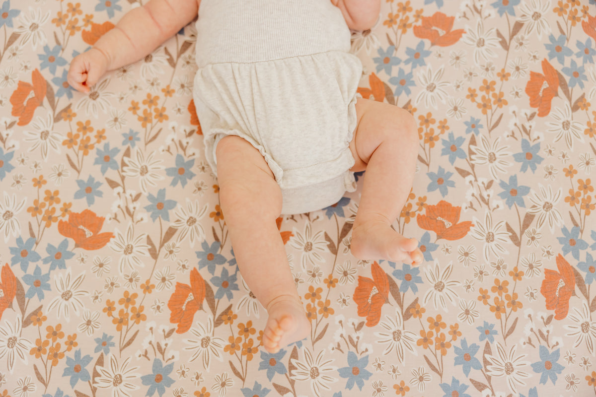 Copper Pearl Premium Knit Fitted Crib Sheet / Eden