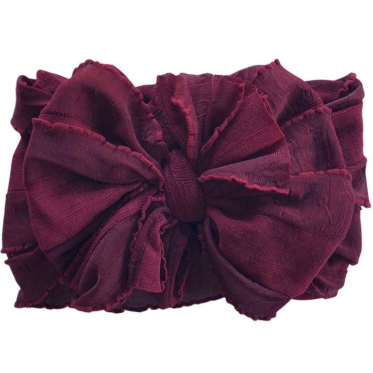 Ruffle Headband - Maroon